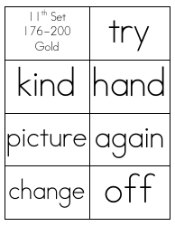 Sight Words Flashcards - 1-200, Page 31