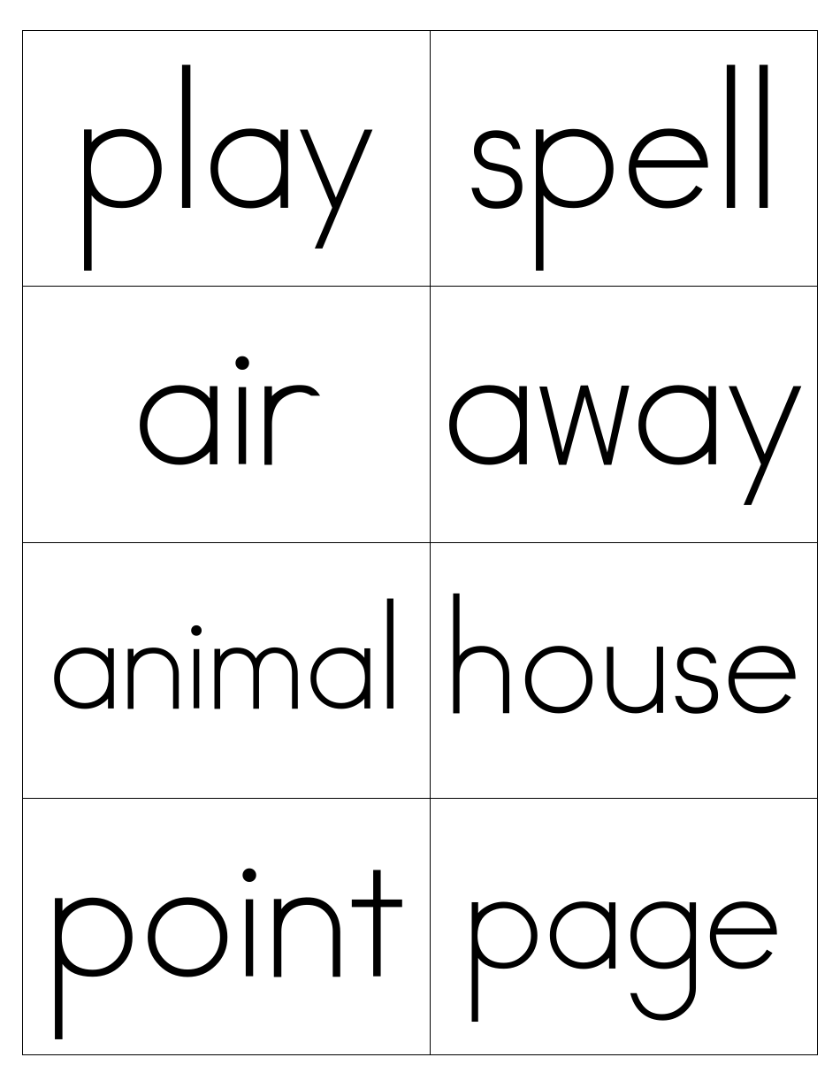 Sight Words Flashcards - 1-200, Page 32