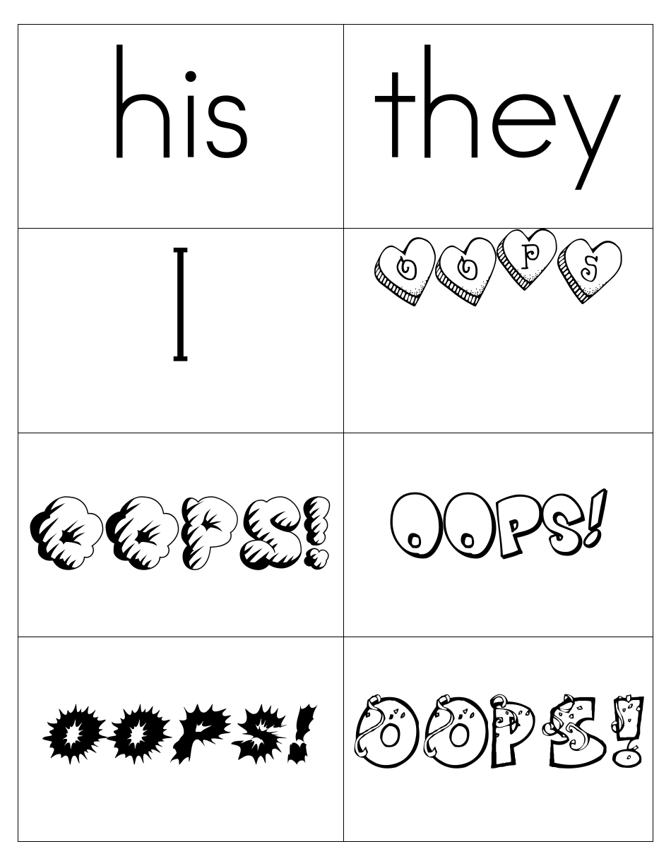 Sight Words Flashcards - 1-200, Page 4