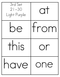 Sight Words Flashcards - 1-200, Page 5
