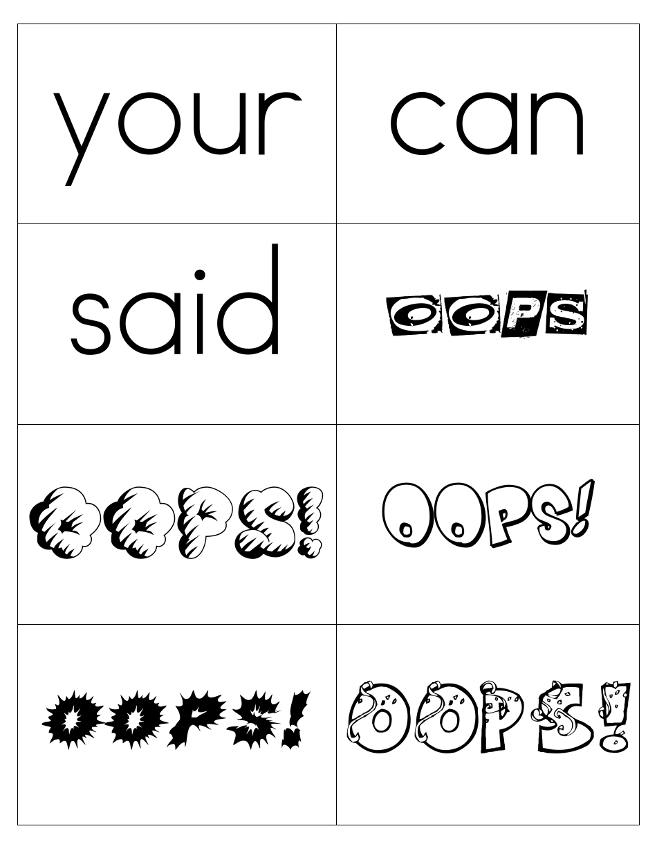 Sight Words Flashcards - 1-200, Page 8