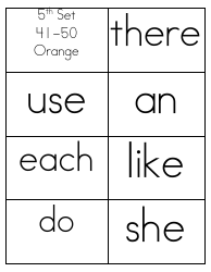 Sight Words Flashcards - 1-200, Page 9