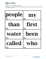 Fry&#039;s Sight Words Flashcards - 1-200, Page 11