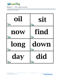 Fry&#039;s Sight Words Flashcards - 1-200, Page 12
