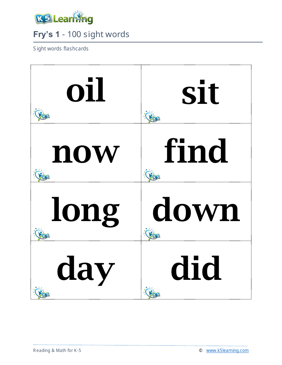 Frys Sight Words Flashcards - 1-200, Page 12