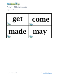 Fry&#039;s Sight Words Flashcards - 1-200, Page 13
