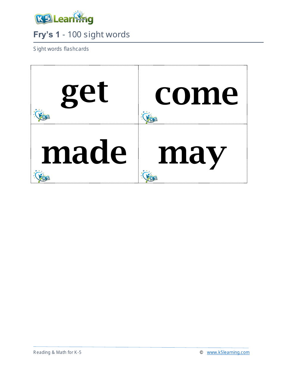 Frys Sight Words Flashcards - 1-200, Page 13