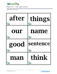 Fry&#039;s Sight Words Flashcards - 1-200, Page 16