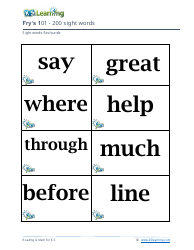 Fry&#039;s Sight Words Flashcards - 1-200, Page 17