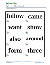 Fry&#039;s Sight Words Flashcards - 1-200, Page 19