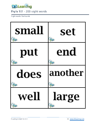 Fry&#039;s Sight Words Flashcards - 1-200, Page 20