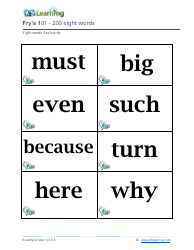 Fry&#039;s Sight Words Flashcards - 1-200, Page 21