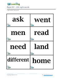 Fry&#039;s Sight Words Flashcards - 1-200, Page 22