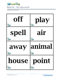 Fry&#039;s Sight Words Flashcards - 1-200, Page 24