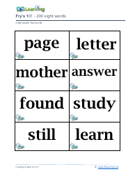 Fry&#039;s Sight Words Flashcards - 1-200, Page 25