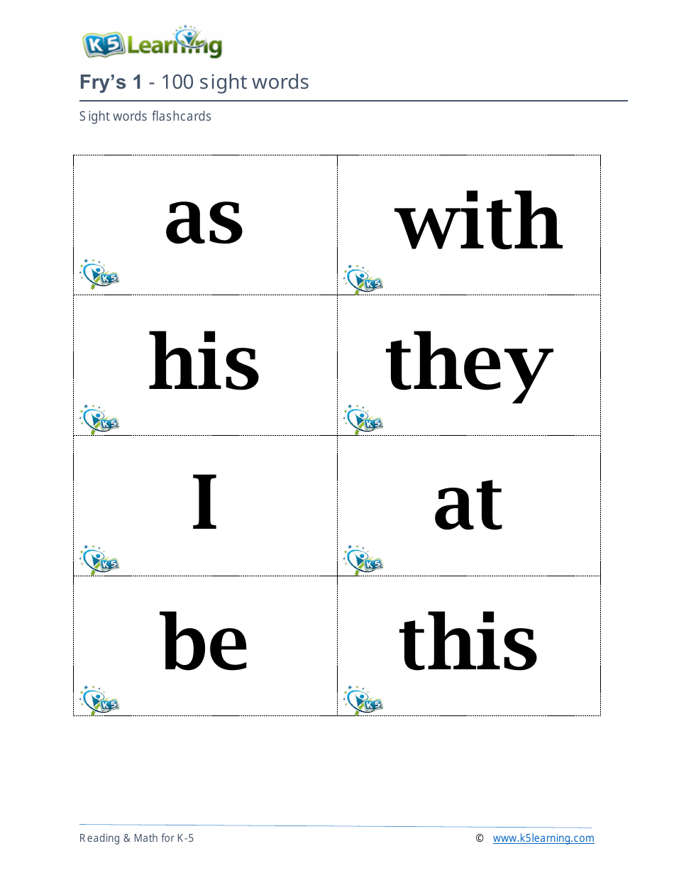 Frys Sight Words Flashcards - 1-200, Page 3