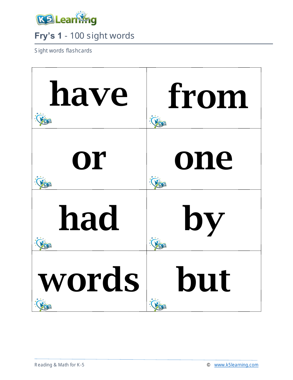 Frys Sight Words Flashcards - 1-200, Page 4