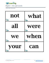 Fry&#039;s Sight Words Flashcards - 1-200, Page 5