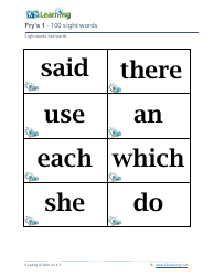 Fry&#039;s Sight Words Flashcards - 1-200, Page 6