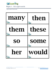 Fry&#039;s Sight Words Flashcards - 1-200, Page 8