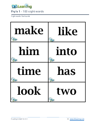 Fry&#039;s Sight Words Flashcards - 1-200, Page 9