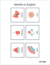 English/Spanish Flashcards - Days and Months, Page 3