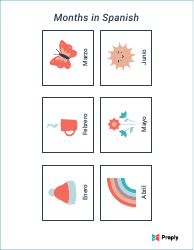 English/Spanish Flashcards - Days and Months, Page 6