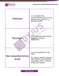 Biology Flashcards - Biomolecules, Page 4