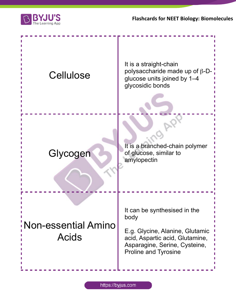 Biology Flashcards - Biomolecules, Page 4