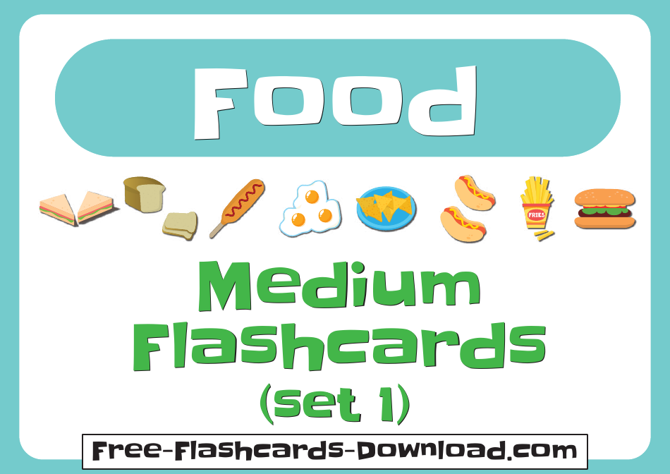 Food Flashcards Set, Page 1