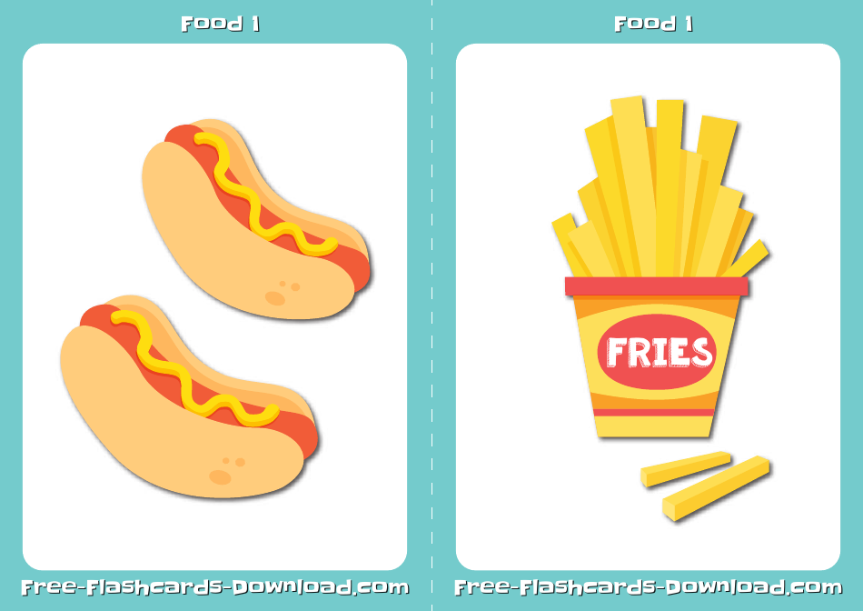 Food Flashcards Set, Page 5