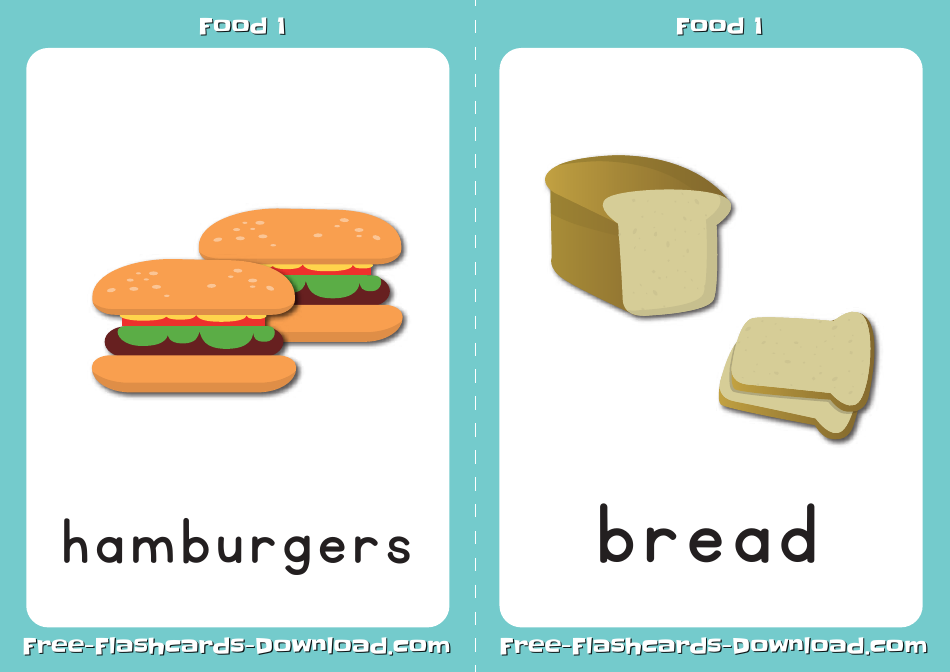 Food Flashcards Set, Page 6