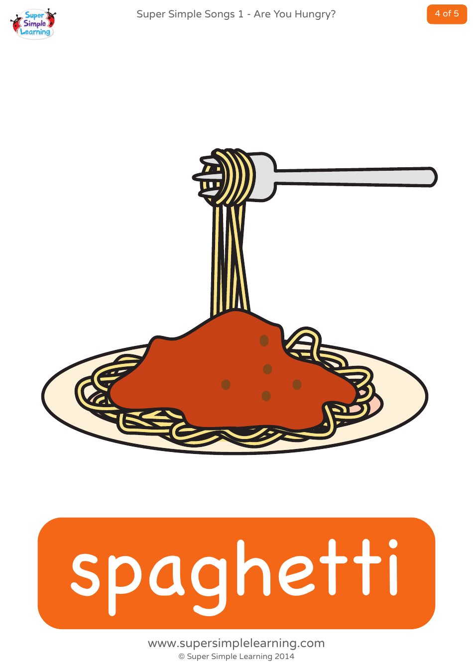 Food Flashcards - Super Simple Learning, Page 4