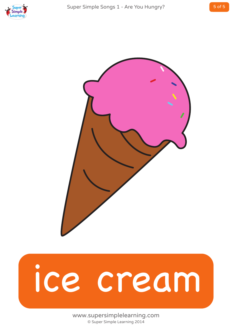 Food Flashcards - Super Simple Learning, Page 5