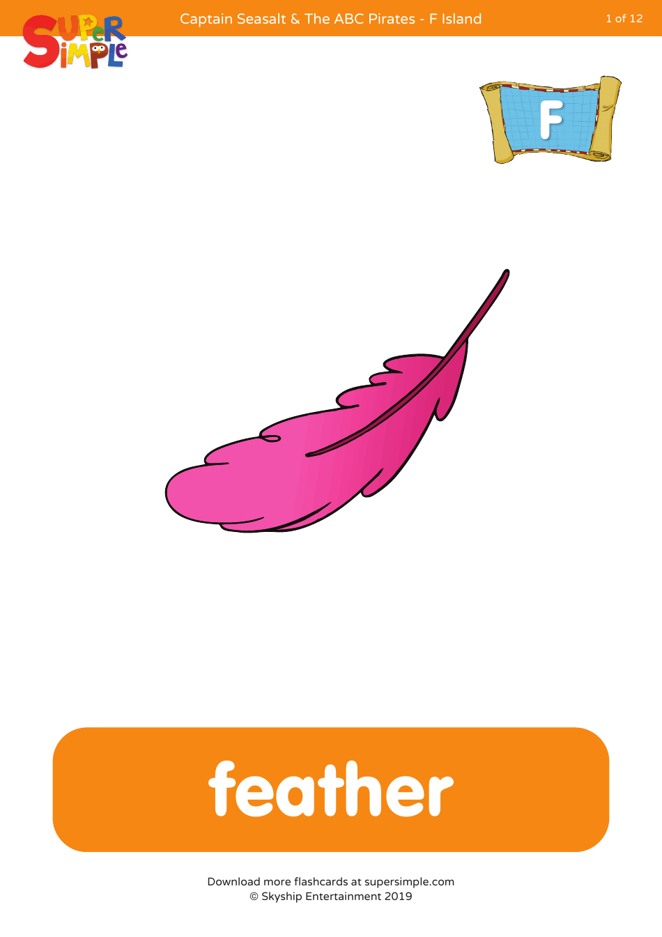 Letter F Flashcards - Skyship Entertainment, Page 1