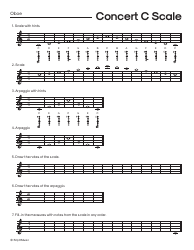 C Major Scale Fingering Chart Cheat Sheets for Band - Sillyomusic, Page 10