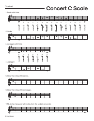 C Major Scale Fingering Chart Cheat Sheets for Band - Sillyomusic, Page 11