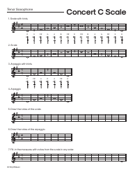 C Major Scale Fingering Chart Cheat Sheets for Band - Sillyomusic, Page 13
