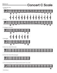 C Major Scale Fingering Chart Cheat Sheets for Band - Sillyomusic, Page 14