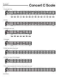 C Major Scale Fingering Chart Cheat Sheets for Band - Sillyomusic, Page 4