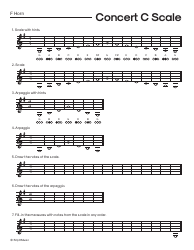 C Major Scale Fingering Chart Cheat Sheets for Band - Sillyomusic, Page 5