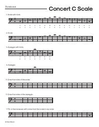 C Major Scale Fingering Chart Cheat Sheets for Band - Sillyomusic, Page 6