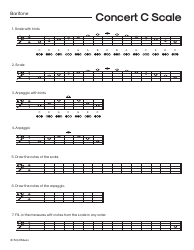 C Major Scale Fingering Chart Cheat Sheets for Band - Sillyomusic, Page 7