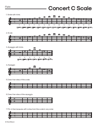 C Major Scale Fingering Chart Cheat Sheets for Band - Sillyomusic, Page 9