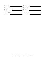 Medical Terminology Worksheet - Texas, Page 12