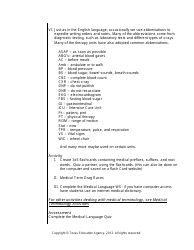 Medical Terminology Worksheet - Texas, Page 4