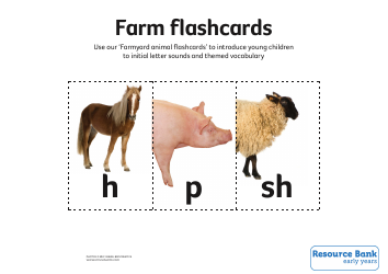 English Flashcards - Farm Animals, Page 3