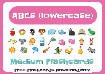 Document preview: Lowercase English Alphabet Medium Flashcards