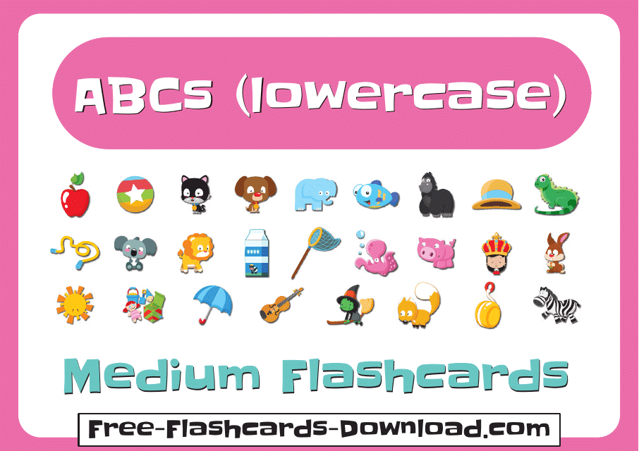 Lowercase English Alphabet Medium Flashcards