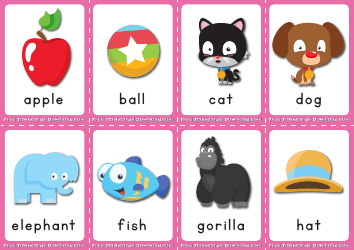 Document preview: English Alphabet Flashcards - Pink